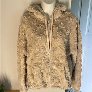 Nobo faux sherpa zip up hoodie